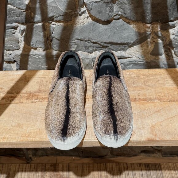 Céline 2015 Brown Goat Hair Fur Slip-on Sneakers - Picture 2 of 11